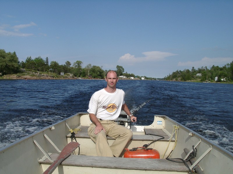 Ich mit Boot in Kanada 2002